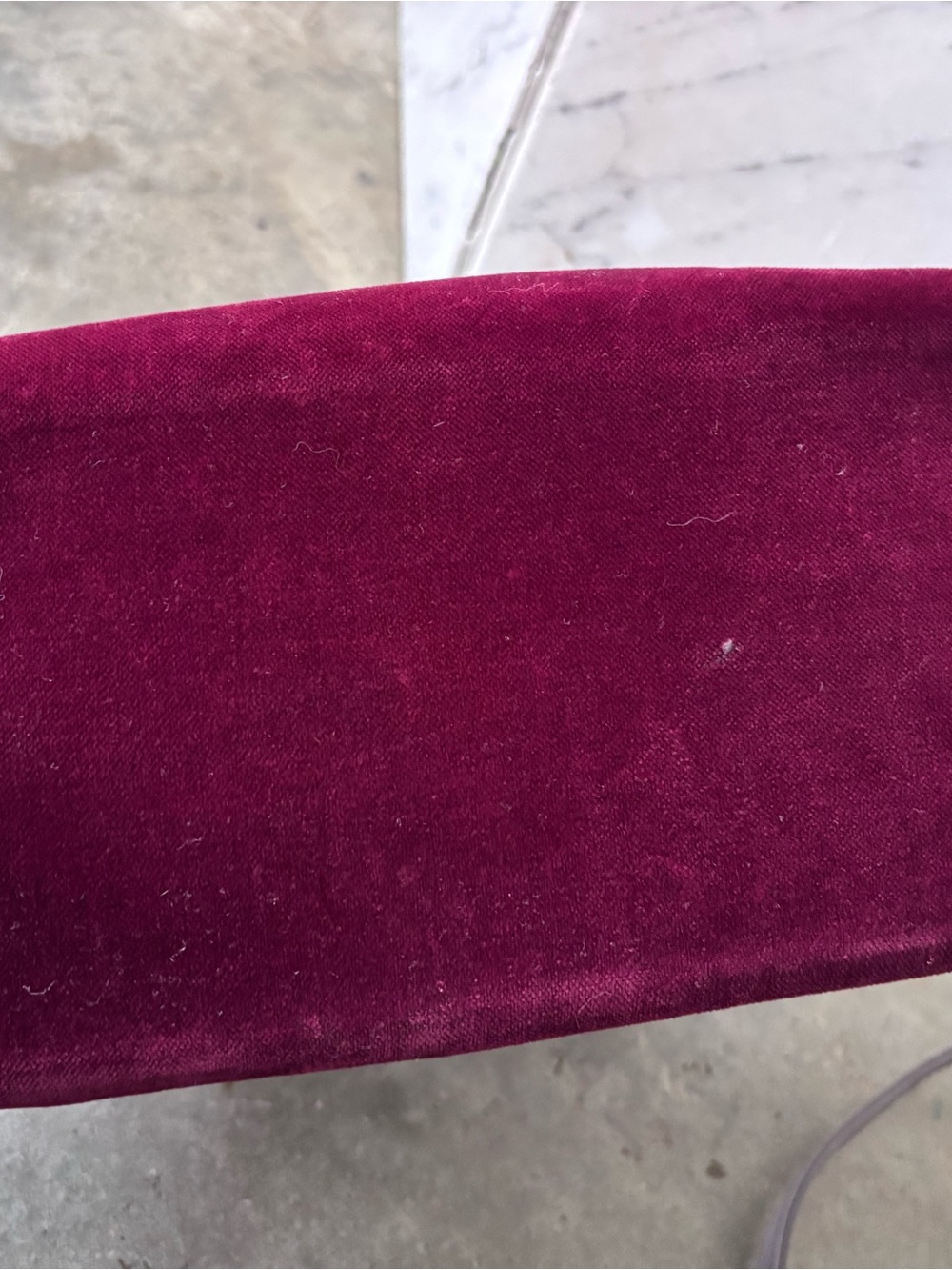Vintage Kate Spade Velvet Satchel Shoulder Tote in Burgundy - Picture 7 of 7